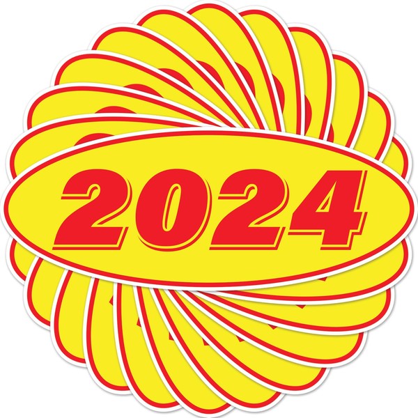 2024 Car Model Year Windshield Stickers | 14" x 5.5"