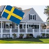 2×3 FT Sweden Flag,Medium 60×90 CM Swedish Outdoor Banner,100D Decor,Doube