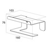 Tiger Colar Toilet Roll Holder with Shelf, Mounting Without Drilling,