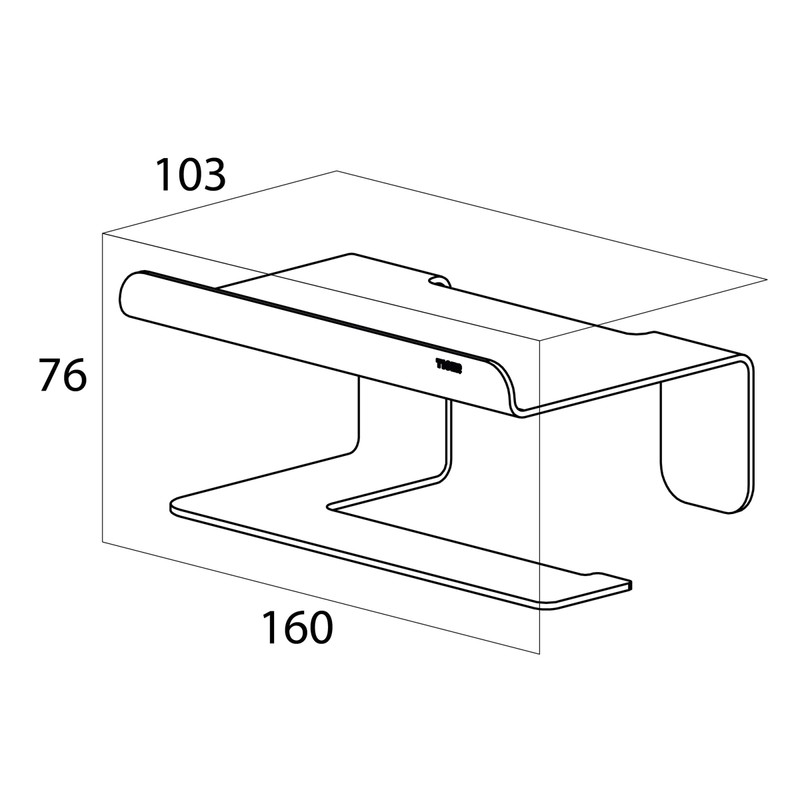 Tiger Colar Toilet Roll Holder with Shelf, Mounting Without Drilling,