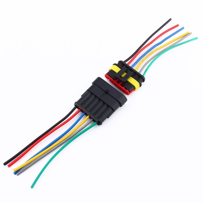 Qiilu 6 Pin Plug, Plug, New 5 Kits 3/4/5/6 Pin