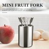 DOERDO Decor Cocktail Picks Stainless Steel Fruit Toothpicks Sandwich Appetizer