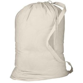SHOPINUSA Heavy Canvas Laundry Bags W/Shoulder Strap (Small-Medium-Large) (Medium)