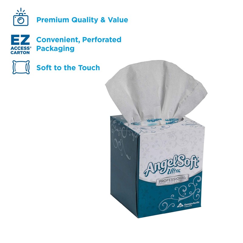 Angel Soft Ultra Professional Series Facial Tissue in Cube Box