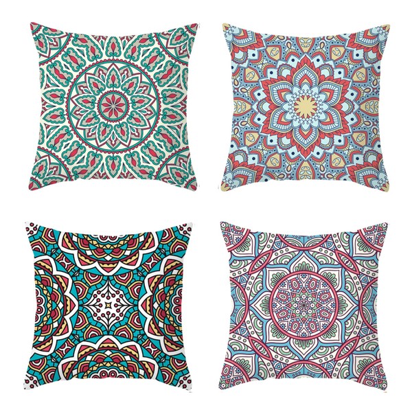 HIUOUIH Cushion Cover 45 x 45 cm, Set of 4