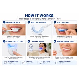 Blue Light Teeth Whitening Device for Home Use – Professional LED Whitening for Brighter, Stain-Free Smiles