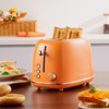 Roter Mond 2 Slice Toaster Retro Stainless Steel with Bagel,