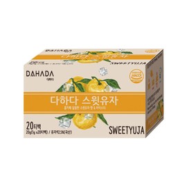 Dahada Yuzu Refreshing Citrus Tea, 20 Tea Bags, Fruit Tea, Caffeine-Free, Herbal Tea