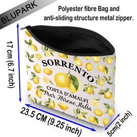 Sorrento Lemons Cosmetic Bag Southern Italy Gift Sorrento Travel Makeup Bag Italy Lover Gift (Sorrento)