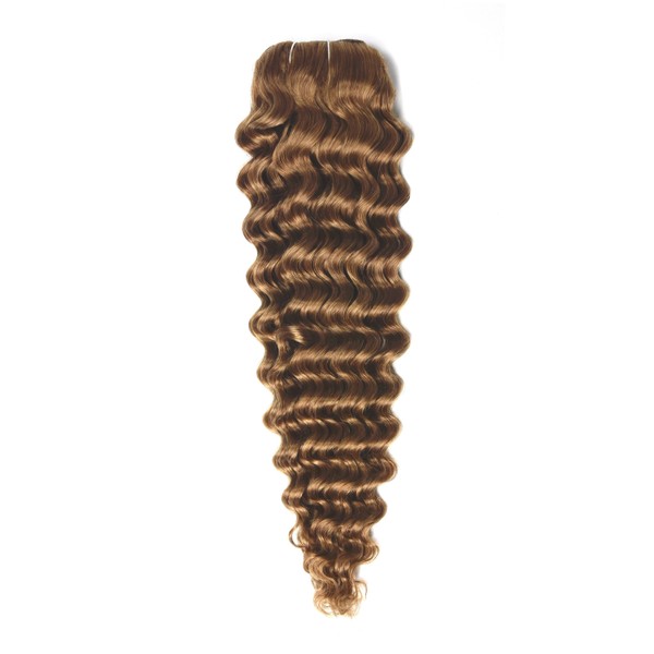 cliphair Curly Clip-In Human Hair Extensions - Light Auburn (#30), 14" (115g)