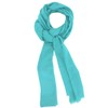 LES POULETTES - Cashmere and Modal Plain Scarf - Turquoise