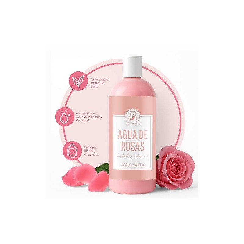 Agua De Rosas Hidratante (1 Litro)