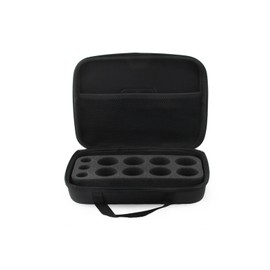 SPILOOPS Portable Beyblade Case with Handle Shock Absorption Built-in Sponge Durable Storage Case for Kids Gift Black Holds Up to 8 Beyblades