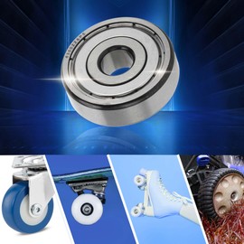 ACROPIX 6300ZZ Deep Groove Ball Bearings Lubricated Bearings P5 10X35X11mm Silver Tone 1Pcs Double Metal Seal Car Scooter Skateboard Wheel Universal
