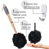 Slick Loofah with Long Handle - Back Scrubber, Shower Loofah