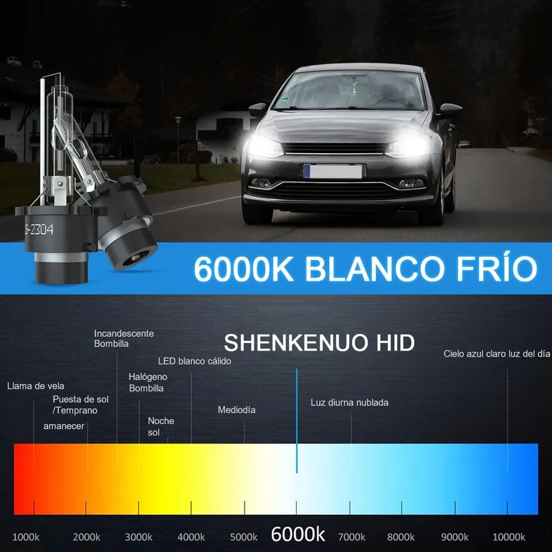 1 Par D4s Kit De Faros De Xenón Hid 6000k