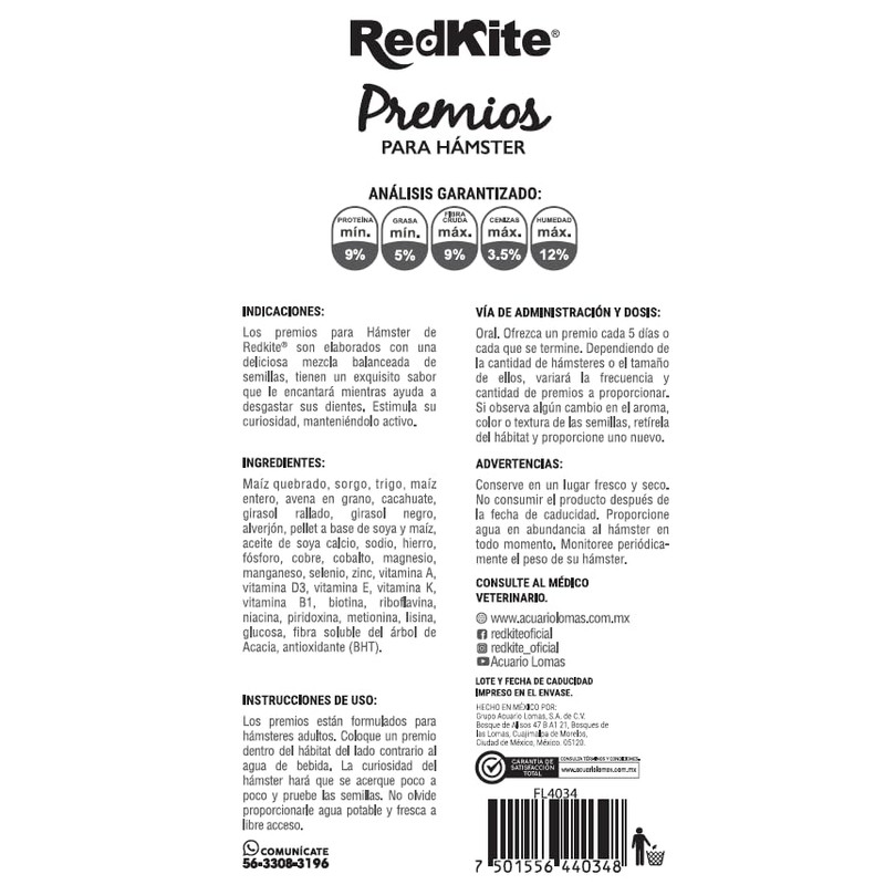 PREMIO DE SEMILLAS P/HAMSTER - 2 PZ