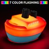 6-Pack Light-Up Floating Boat Bath Toys Set - Color-Changing, Flashing