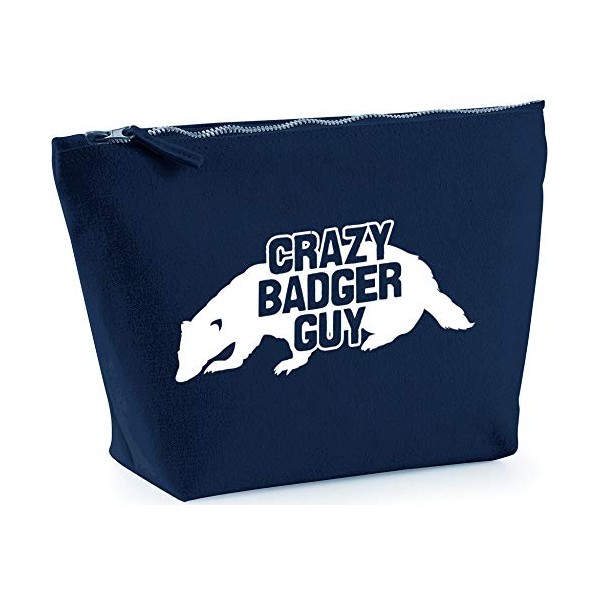Hippowarehouse Crazy badger guy printed make up cosmetic wash bag