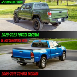 USR 20-23 Tacoma Cargo Light – LED Rear Bed Lamps (Left + Right) Pair - Compatible with 2020-2023 Toyota Tacoma Pickup Truck All Models 3rd Generation (WHITE LED BED CARGO LIGHTS w/WIRES - UPGRADE)