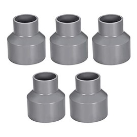 sourcing map PVC DWV Reducing Coupling Schedule 40 Gray 40mm x 63mm Socket 5pcs