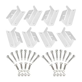 Pack of 8 Solar Panel Mount Silver Solar Panel Z Bracket for Motorhome, Boat, Roof, Camping, Van, Solar Panel Mounting Z-Angle with Nuts Screws