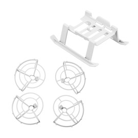 Kisangel 1 Set Extended Propeller Protective Guard for Mini Collision Shock Absorbing Design Heightened Drone Protection Easy Install Release Compatible Accessories White