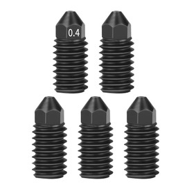 IdeaFormer 5pcs 0.4 mm Hotend Steel A1/A1 Mini Nozzle for Bambulab A1/A1 Mini printer, Hardened Extruder Hardened Steel Nozzles for Bambu Lab A1/A1 Mini 3D Printer Nozzles