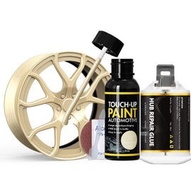 XTryfun Champagne Gold Rim Touch Up Paint, Rim Repair Kit Curb Rash, Wheel Touch Up Paint for Quickly Fix Rims Scratches, Chips and Surface Damage