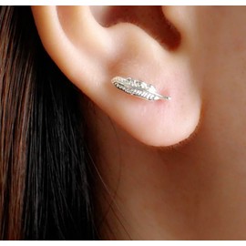 925 Sterling Silver Feather Stud Earrings | Remembrance gift | Feather gift | Bereavement gift
