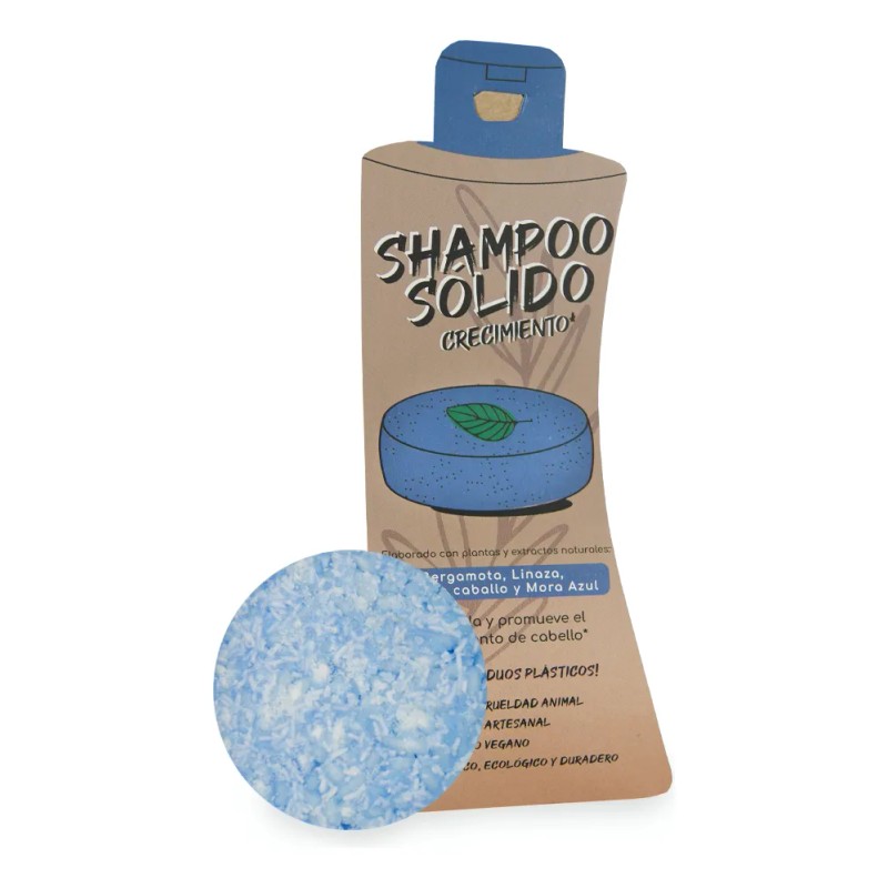 Shampoo Sólido Árbol Verde Bergamota Cola Caballo 50g