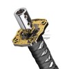 EZAUTO WRAP 10cm Black White Shift Knob Samurai Sword Alloy