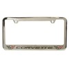 Corvette Central License Plate Frame/Bezel - C5 Logo Chrome