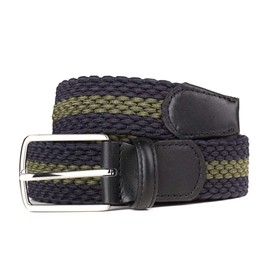 Giantsize - Cinturones extra largos para hombres grandes y altos, Elastic Black E03, 48"-51" Waist Adjustable