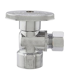 Plumb Pak PP20051LF Valve Angle 1/2fipx3/8od, 1/2" X 3/8", Chrome
