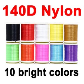 Fly Tying Thread 10 Bright/Deep Colors 140D High Tensile Nylon 6/0 Tying Thread Fly Tying Materials