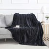 MOONLIGHT20015 Fleece Blanket Throws for Sofas - 400 GSM Black