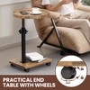 PPAMAPIC C Shaped End Table Adjustable Height, 360°Swivel TV Tray