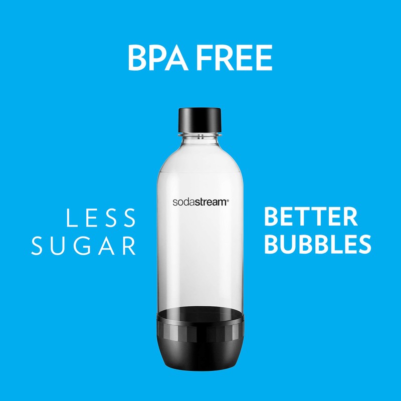 SodaStream 1L Black Classic Dishwasher Safe Bottle