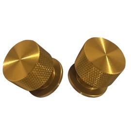 Welding Hood Fasteners for Pipeliner, Jackson 100 Series & 2090 Hoods - 1 Pair Water Ripple Pattern Aluminum Screws, Replaces Plastic Parts (Gold)