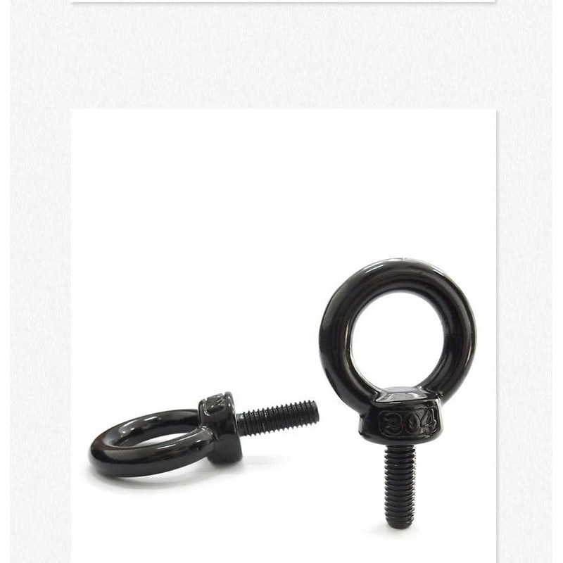 BLOOM SPIRITS Eye Bolt M6 304 Stainless Steel Black (2)