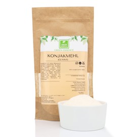 Konjakmehl von der Grünen Essenz – Glucomannan-Pulver zum Abnehmen – Keto-Mehl - Konjakwurzelpulver für Konjaknudeln - Konjakpulver Glucomannan (500 Gramm)