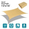 KANAGAWA 12'x16' Sand Shade Sail Rectangle Canopy Durable Fabric UV