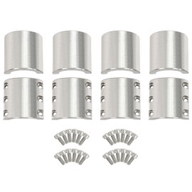 KUAFU Split Collar Tube Clamp Compatible with 2" OD Size Tube Steel Weldable Bolt on Roll Bar Cage Clamps Mounts -4 Pcs
