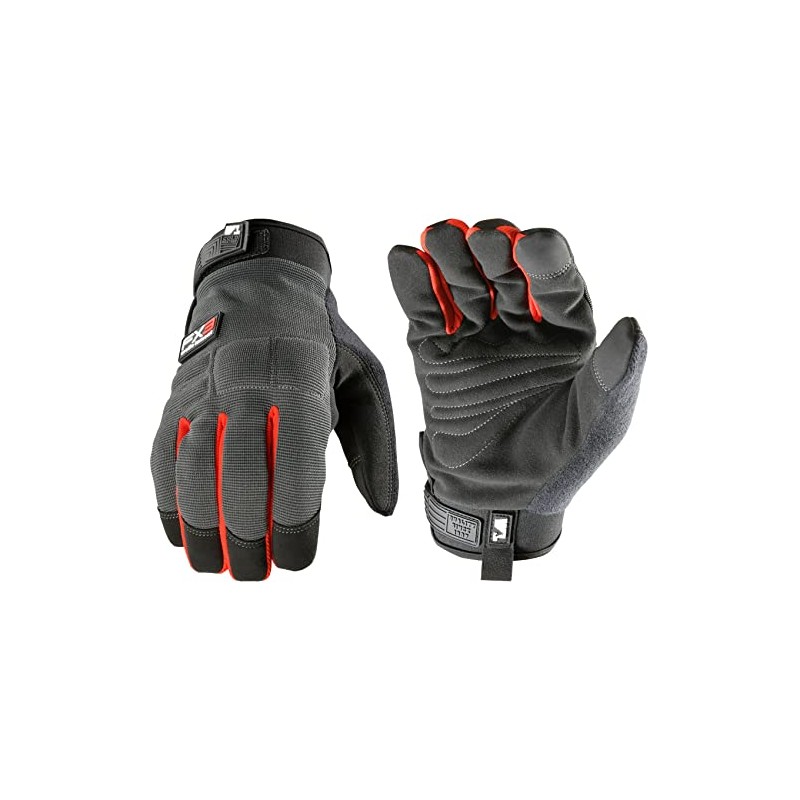Wells Lamont FX3 Water-Resistant Synthetic Leather Palm Winter Gloves, X-Large