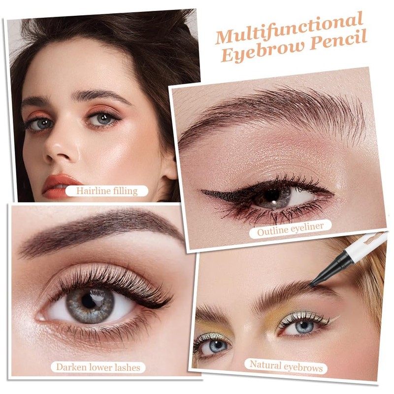 LOPHE Eyebrow Pen with 4 Fork Tip, Long-lasting Waterproof Eyebrow