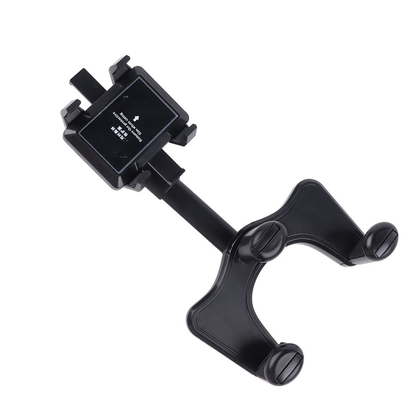 Car Rearview Mirror Phone Holder Adjustable 360 Degrees Rotation Multifunctional