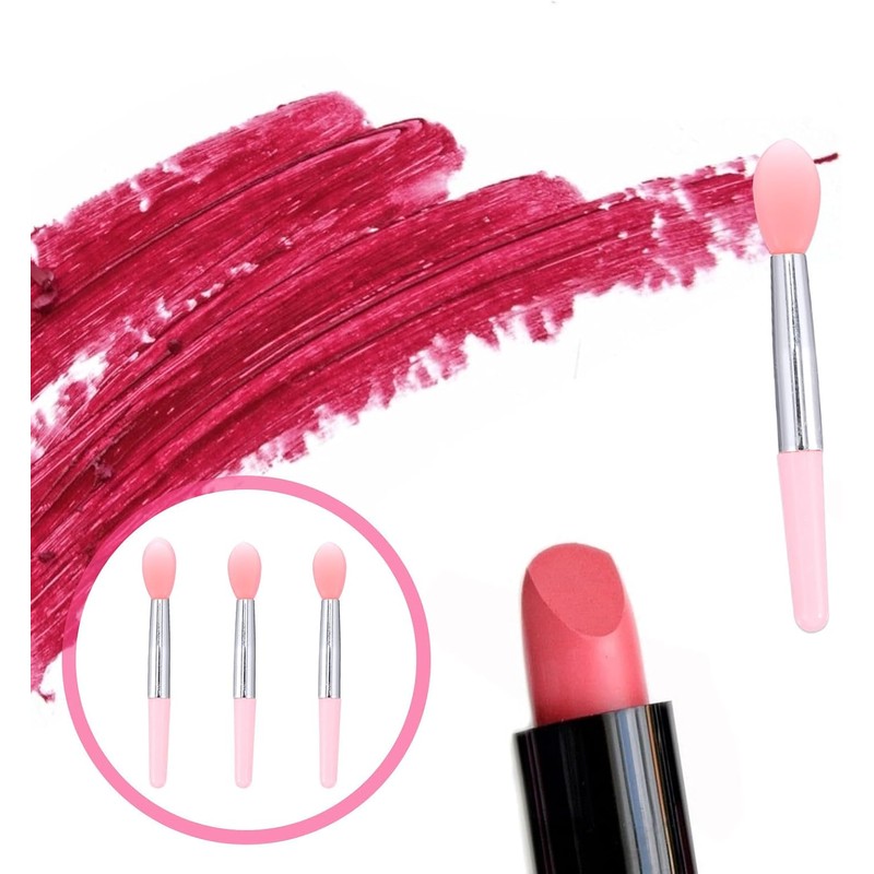 Pincel de Labios de Silicona Rosa BEBEMOKO (12 Piezas) -