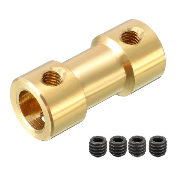 uxcell Universal Joint Shaft Coupler 5mm x 5mm Copper Connector