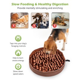 KeeKit Snuffle Mat for Dogs, 25x25 Inch Slow Feeder Mat, Interactive Feeding Game for Small & Medium Dogs - Encourages Natural Foraging, Mental Stimulation - Non-Slip Durable Design for Kibble/Treats